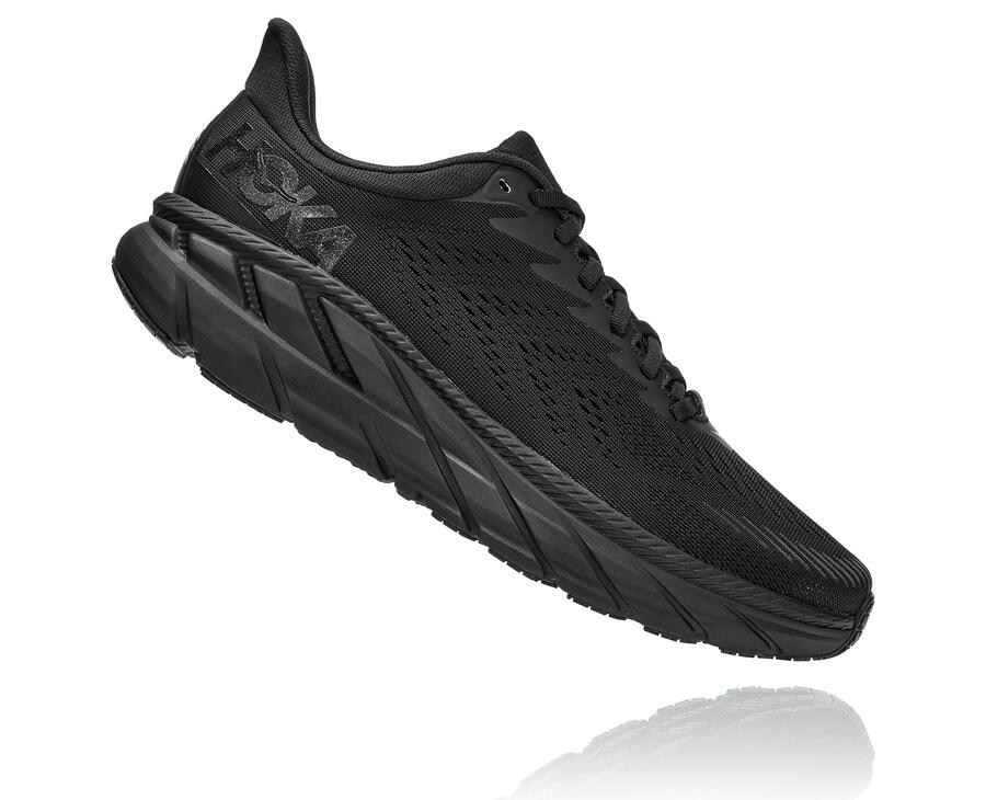 Hoka One One Running Shoes Mens Black - Clifton 7 - 76049FBNU